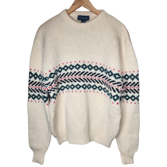 Other - Vtg Christopher Hayes Wool Knit Sweater Fair Isle Nordic Intarsia Mens Large